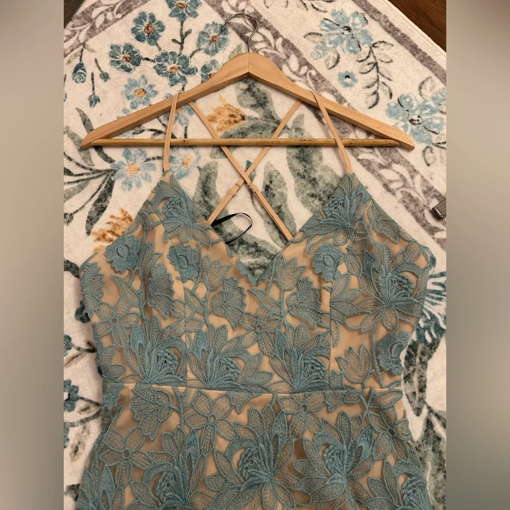 Forever 21 Blue Floral Lace Dress - Picture 3 of 9